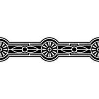 Elegant Black Geometric Pattern on White Background. vector