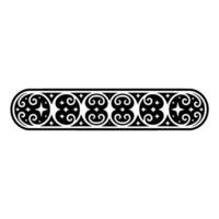Elegant Ornamental Border Black, Gold, and White Pattern. vector