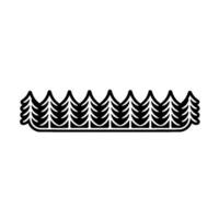 Minimalist Black Forest Line Art on Gradiant Background. vector