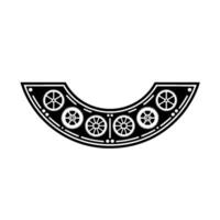 Steampunk Gear Border Geometric Clockwork Illustration. vector