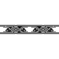 Japanese-Style Decorative Border with Sakura and Clouds - Illustration. vector