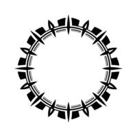 Geometric Circular with Black Art Deco Frame, Empty Space. vector