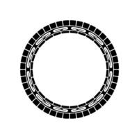 Modern Geometric Circle - Abstract Black and White. vector