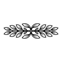 Elegant Laurel Wreath Element - Minimalist Black and White. vector