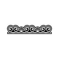 Ornamental Swirl Border in Black and White, Elegant Element. vector