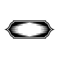 Minimalist Ornate Black Frame on White Background. vector