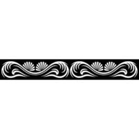Elegant Black and White Ornament - Shells and Swirls Border vector