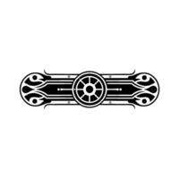 Elegant Art Deco Element on White Background vector