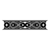Intricate Black and White Ornament Border, on White vector