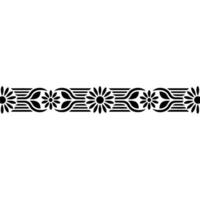 Black Floral Border Ornament on Grayscale Background vector