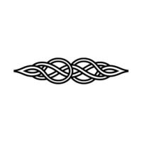 Celtic Knotwork Border - Minimalist Black and White vector