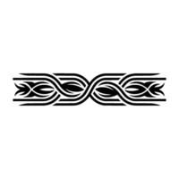 Abstract Black and White Woven Border Element vector