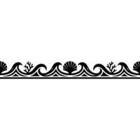 Ocean Border Waves, Shells, and Coral Element vector