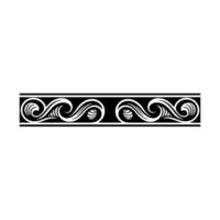 Elegant Swirl Border -, Black and White Decorative Element vector