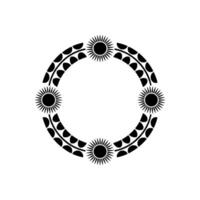 Geometric Summer Border with Sun Icons - Element vector