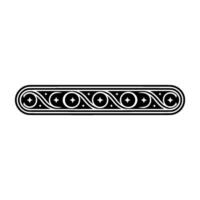 Elegant Black White Decorative Border with Stars vector