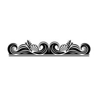 Elegant Ocean Wave Border with Shells and Coral vector