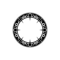 Circular Decorative Tribal on White Background vector