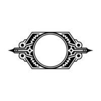 Geometric Ornament - Art Deco Frame Element, Minimalist vector