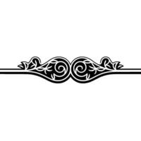 Elegant Black and White Ornament Classic Scroll Border vector
