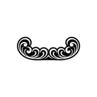 Elegant Swirl Element, Black and White, Decorative , Minimalist Style vector