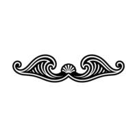 Elegant Waves and Shell Border, Black and White, Illustration vector