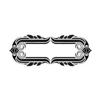 Elegant Black and White Frame, with Leafy Accents vector
