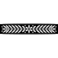 Elegant Black and White Floral Border , Repeating Pattern vector