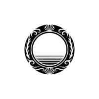 Elegant Sea Circle Minimalist for Branding vector