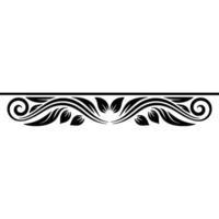 Elegant Floral Border with Leaves and Swirls, Minimalist vector