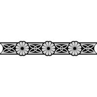 Elegant Floral Border in Monochrome, Decorative Ornament vector