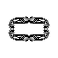 Elegant Art Nouveau Frame with Shells and Swirls vector
