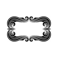 Elegant Art Deco Frame, Black and White, Decorative Border for vector