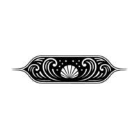 Elegant Art Deco Scrollwork , Black and White Ornament on Light Background vector