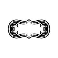 Elegant Black and White Ornamental- Frame Element vector