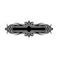 Elegant Black Silver Ornament - Decorative Element vector