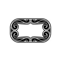 Art Deco Frame Elegant Swirls on a Neutral Background vector