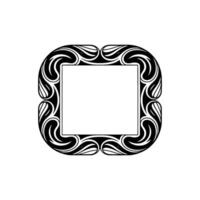 Elegant Art Nouveau Frame with Swirling Ornament on Neutral Background vector