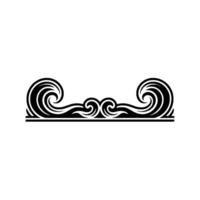Elegant Swirls and Waves Border , Decorative vector