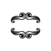 Elegant Black Ornamental Frame, on White Background vector