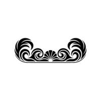 Elegant Black Swirl Ornament, Decorative Border Element vector