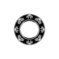 Decorative Black and White Circular Element vector