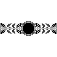 Minimalist Floral Element in Art Deco Style vector