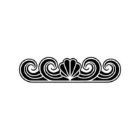 Art Deco Ocean Motif Shell and Wave Border vector