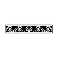 Elegant Oceanic Border Seashell, Waves, and Swirls vector
