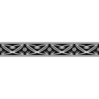 Elegant Floral Border , Black and White Pattern on Plain Background vector