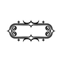 Elegant Black Frame Element on White Background vector
