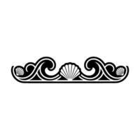 Elegant Sea-Themed Border Waves Shells, Minimalist vector