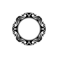 Elegant Black Decorative Frame on Neutral Background Element vector