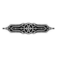 Abstract Decorative Ornament, Black and White, Geometric vector